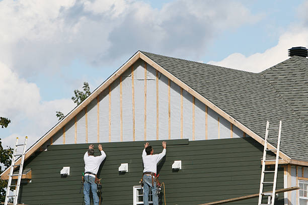 Professional Siding technician working in Nova, OH
